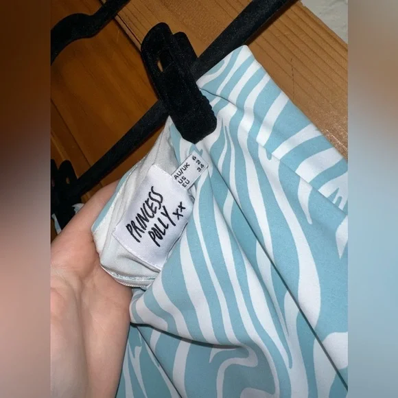 Princess Polly JULIA MINI SKIRT BLUE / WHITE - Picture 8 of 9